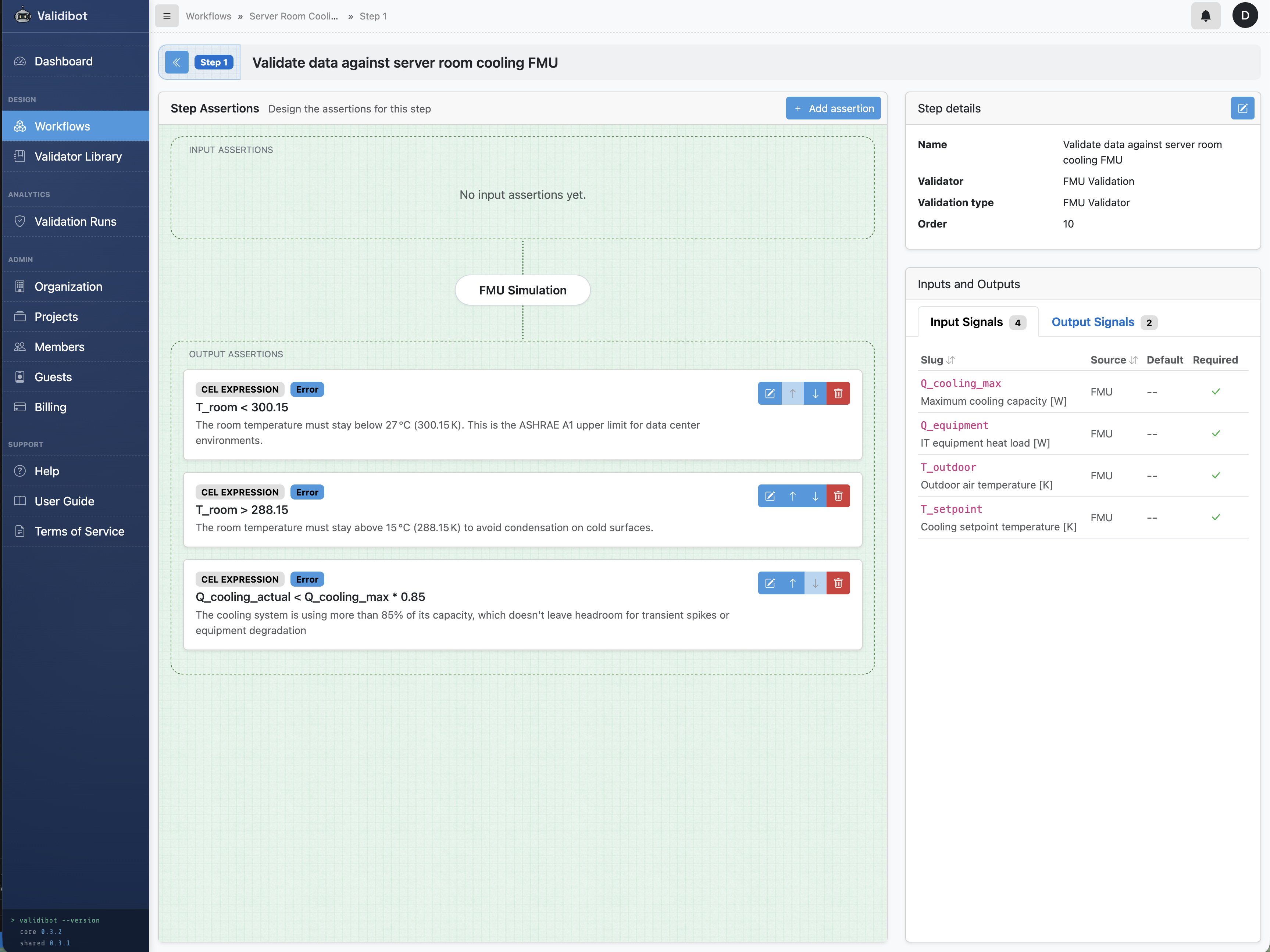 Screenshot of Validibot.